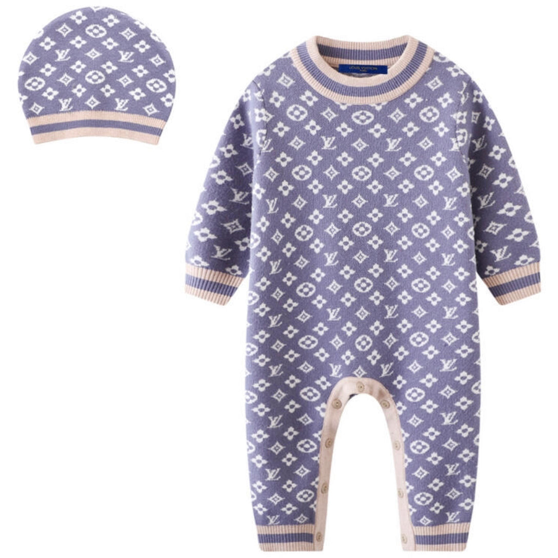 Baby Boy Onesie with Bonnet